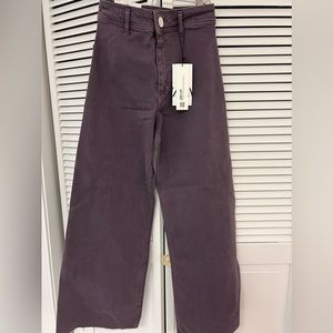 Zara purple/mauve wide leg pants size 2 NWT
